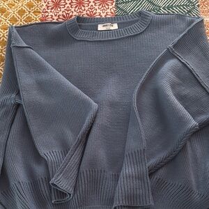 Double Zero Slate Blue Crew Neck Sweater